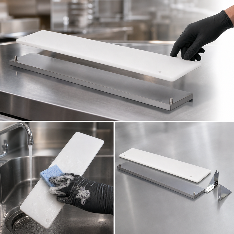 Product image #5 for Serv-Ware CBK-5 Stainless Steel Cutting Board Kit for EST5-1 Carving Station