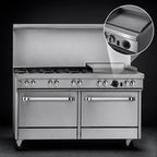 Thumbnail image #4 for Southbend (Middleby) Ultimate 4602AA-2T 60-Inch Gas Combination Range with 6 Burners, 24-Inch Thermostatic Griddle & 2 Convection Ovens