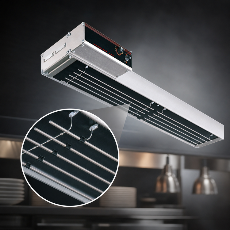 Product image #4 for Hatco Glo-Ray Infrablack 60-Inch Unlighted Strip Heater