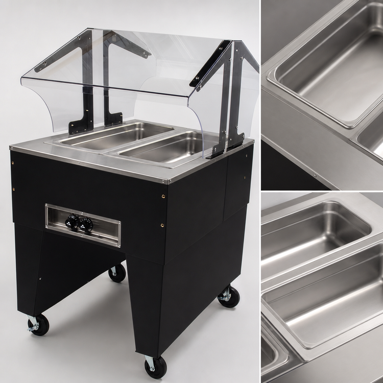 Product image #4 for Advance Tabco Triumph Supreme 2-Well Portable Electric Hot Food Buffet Table, 31-13/16 Inch Wide, Open Base
