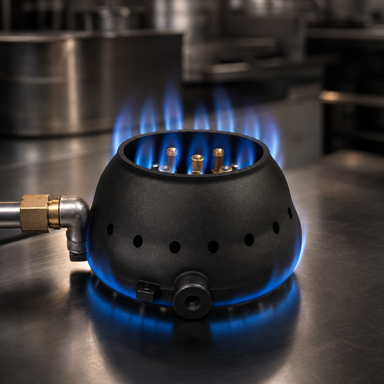 Product image #4 for Town 16-Tip Natural Gas Volcano Burner for 13-Inch or 16-Inch Chamber, 75,000 BTU