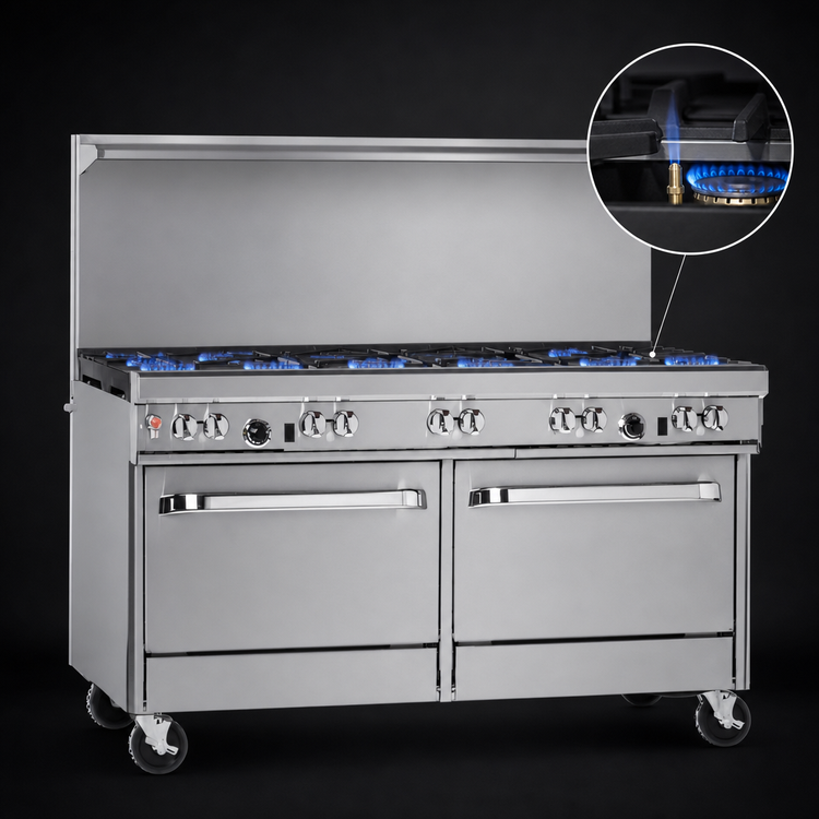 Product image #4 for Southbend Ultimate 60-Inch Gas Restaurant Range with 9 Open Burners and 2 Standard Ovens