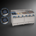 Thumbnail image #4 for Comstock-Castle 72-Inch Commercial Gas Range with 2 Open Burners, 36-Inch Griddle, 24-Inch Charbroiler, and 2 Ovens
