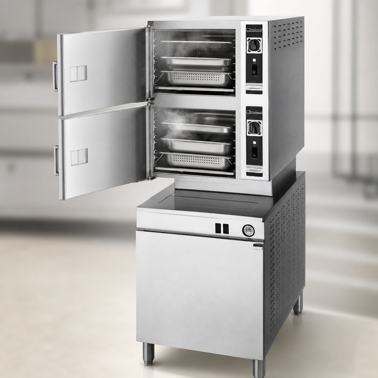 Product image #4 for Cleveland Range Classic Convection 24-Inch Countertop Convection Steamer with Steam Coil Generator, 2 Compartments