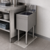 Thumbnail image #4 for Glastender Free-Standing Underbar Hand Sink Unit with Deck-Mount Faucet, 12