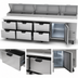 Thumbnail image #4 for Beverage Air DPD119HC-6 119-Inch Pizza Top Refrigerated Prep Table with 6 Drawers and 1 Door