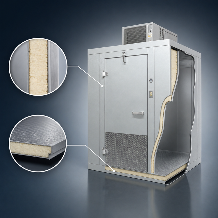 Product image #4 for Arctic Industries Indoor Walk-In Freezer with Floor, Remote Refrigeration, 8' x 10', -10°F Holding