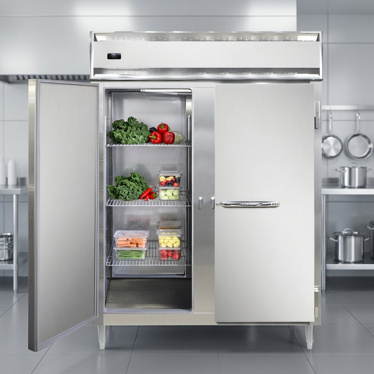 Product image #3 for Continental Refrigerator D2FENSSPT Designer Line Wide Pass-Thru Freezer, 2-Section, All Stainless Steel, 57"W