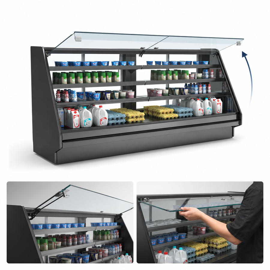 Flat Angled Lift-Up Front Glass