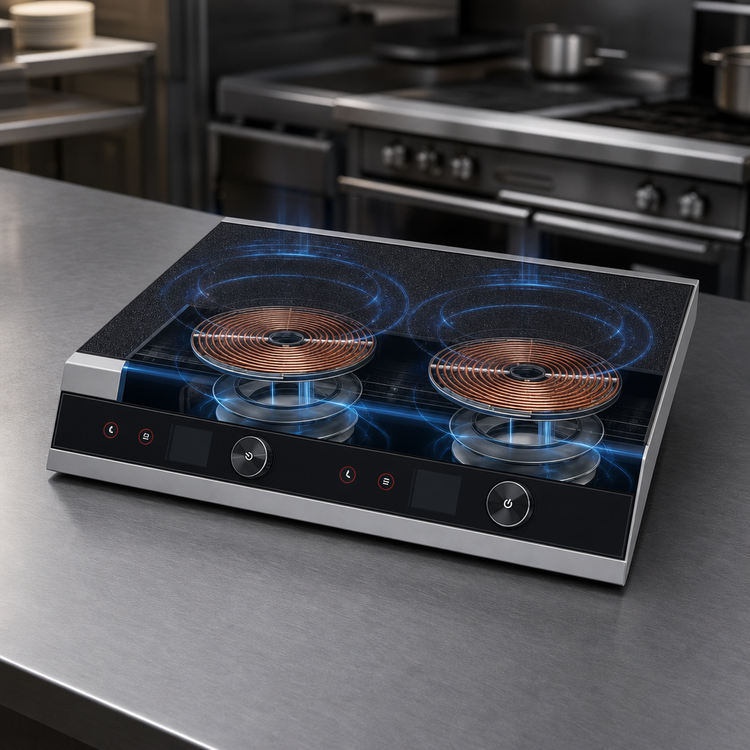 Product image #4 for Hatco Rapide Cuisine Heavy-Duty Countertop Side-to-Side 2-Burner Dual Induction Range
