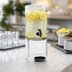 Thumbnail image #4 for Cal-Mil 1.5 Gallon Square Clear Acrylic Beverage Dispenser with Ice Chamber and Drip Tray