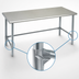 Thumbnail image #4 for Eagle Group Budget Series 108-Inch x 30-Inch Flat Top Work Table with 430 Stainless Steel Top and Galvanized Tubular Base