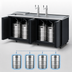 Thumbnail image #4 for Turbo Air Super Deluxe Club Top 4 Half-Barrel Beer Dispenser with 2 Double-Faucet Beer Towers