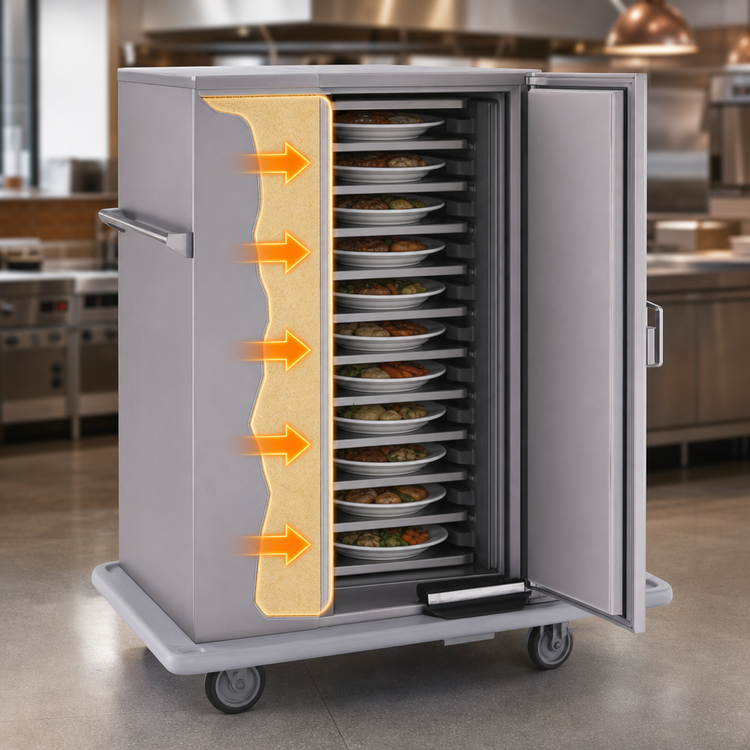 Product image #4 for Classic Carter Mobile Electric Banquet Holding Cabinet, Single Door, 144 Covered Plate Capacity
