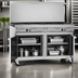 Thumbnail image #4 for Southbend Ultimate 60-Inch Commercial Gas Restaurant Range with 8 Burners, 2 Cabinets, and Hi-Shelf