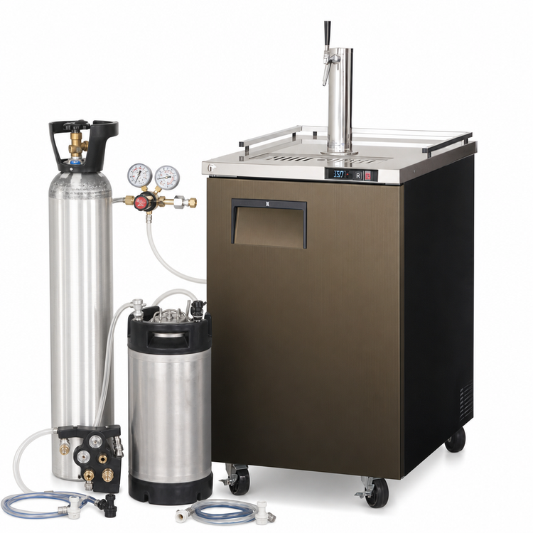 Product image #4 for Everest Refrigeration ECF1 Nitro Cold Brew Coffee Dispenser, 1-Section, 23-1/2 Inch Wide, 8 Cu. Ft., Rear-Mounted Self-Contained Refrigeration