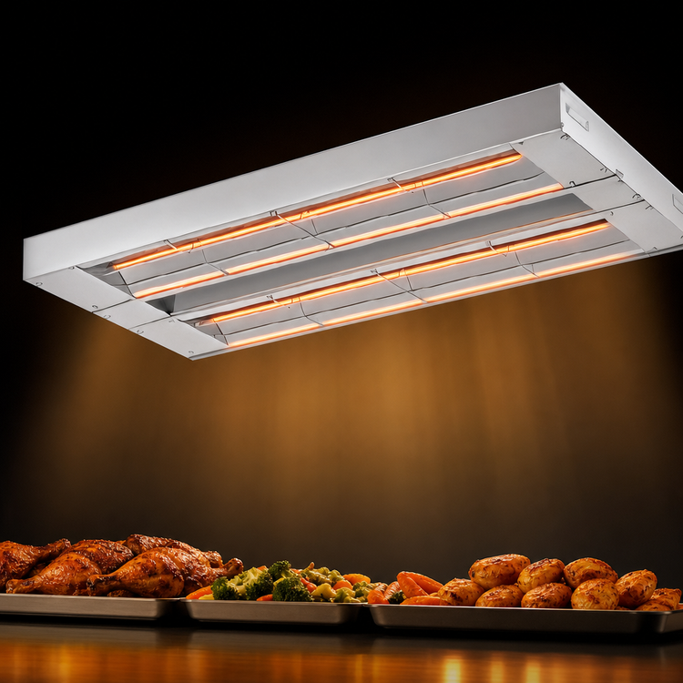 Product image #4 for Hatco Glo-Ray® 132-Inch Double Infrared Strip Heater with Tubular Metal Heating Rods