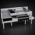 Thumbnail image #4 for Glastender 66-Inch All-In-One Underbar Ice Bin Cocktail Station with 10-Circuit Cold Plate, Blender Shelf, Sink, and Speed Rail