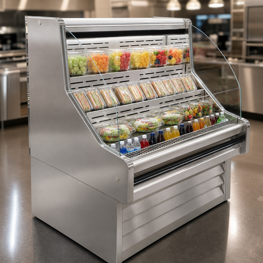Curved Open Merchandising Display