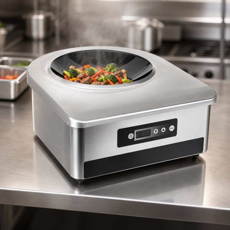 Product image #4 for Vollrath Countertop Induction Wok Range, 208-240V, 3-3.5 kW, Stainless Steel