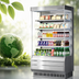 Thumbnail image #4 for Turbo Air Full-Height Vertical Open Display Merchandiser, 14.4 Cu. Ft., Self-Contained, Stainless Steel