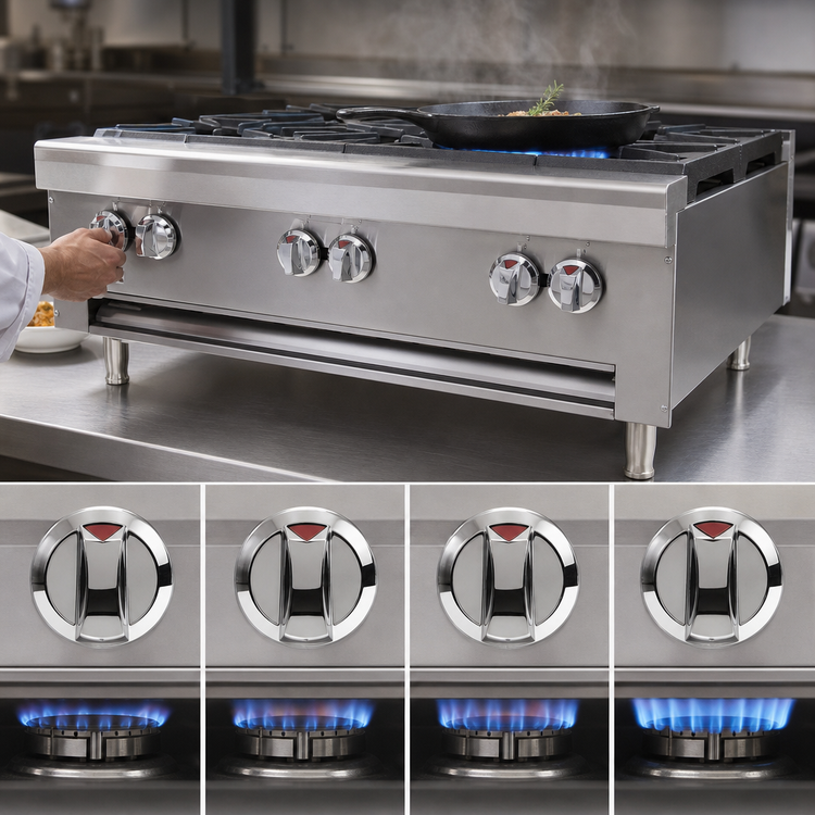 Product image #4 for Southbend HDO-24 24-Inch Gas Countertop Hot Plate with 4 Open Burners