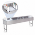 Thumbnail image #4 for 84-Inch Stainless Steel 3-Compartment Underbar Sink and Ice Bin Combo with Left-Side Ice Bin and Deck-Mount Faucet