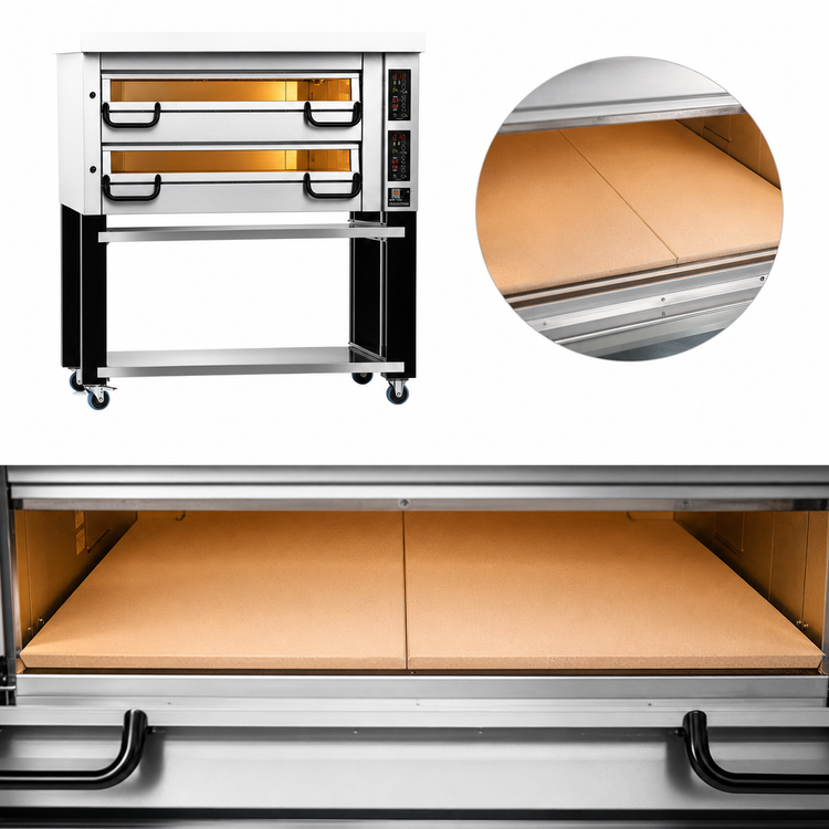 Product image #4 for PizzaMaster PM 722ED Two-Deck Electric Pizza Deck Oven with Ceramic Clay Stones