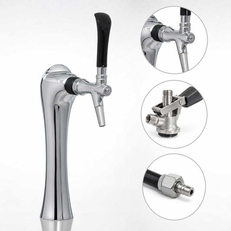 Product image #4 for Perlick Lucky Style Single-Faucet Chrome Wine Dispensing Kit