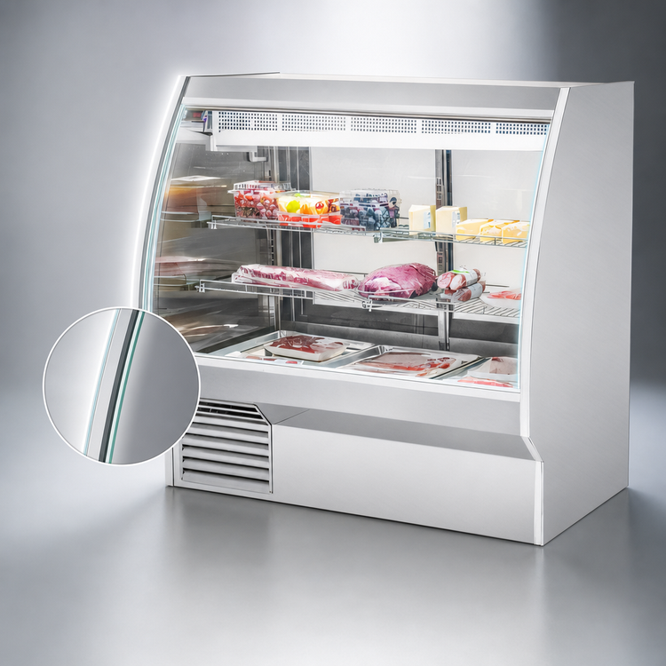 Product image #5 for Migali Competitor Series C-DC-5 Double-Duty Full-Service Curved Glass Refrigerated Deli Display Case, 60-Inch Wide, 28.5 Cu. Ft.
