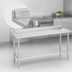 Thumbnail image #4 for Duke 314 Series 144-Inch Long x 24-Inch Deep 14-Gauge 300 Series Stainless Steel Work Table with 1-1/8-Inch Straight Riser and Galvanized Base