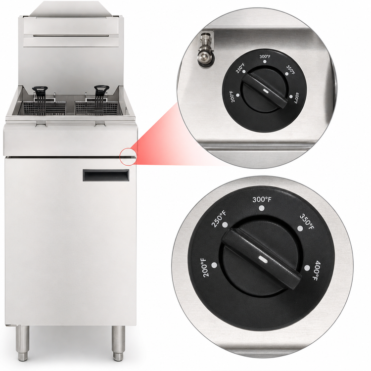 Product image #5 for Wolf Quick Ship Commander Free-Standing Gas Fryer, 15-1/2 Inch Wide, 35-40 lb. Capacity, Twin Baskets