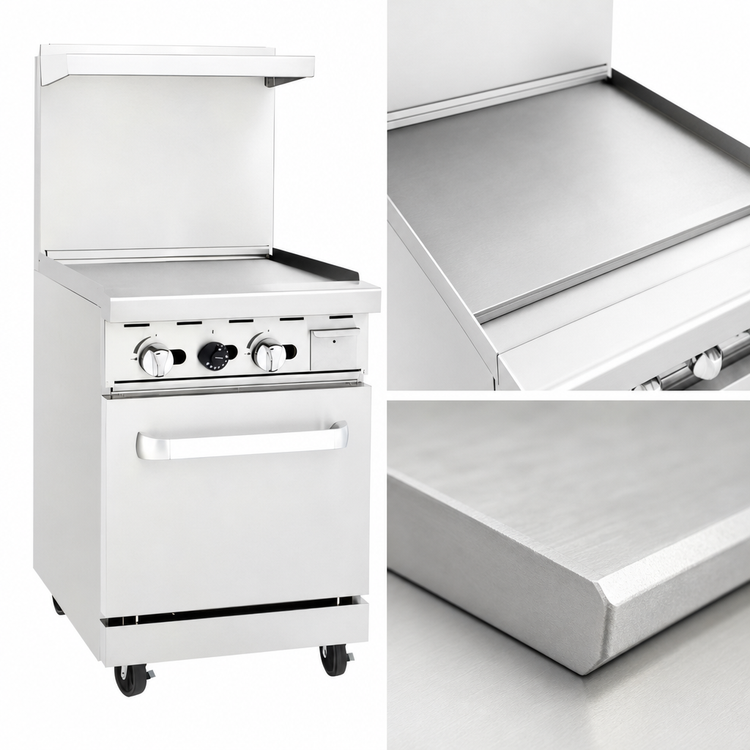 Product image #4 for CookRite AGR-24G-LP 24-Inch LP Gas Range with Griddle Top and Space-Saver Oven