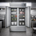 Thumbnail image #4 for Excellence Commercial Products Premium Line CF-43SSHC Two-Section Low-Temp Reach-In Freezer, 43 Cu. Ft., Bottom-Mount, Stainless Steel