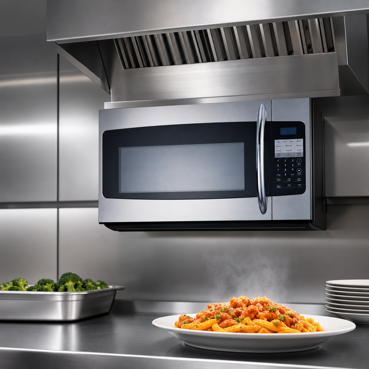 Product image #4 for Summit Commercial Stainless Steel Over-the-Range Microwave Oven with Ducted/Ductless Range Hood, 1.6 Cu. Ft., 1000 Watts