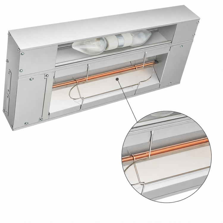 Product image #4 for Hatco Glo-Ray 18-Inch Lighted Infrared Strip Heater, 370 Watts