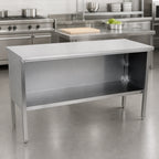 Thumbnail image #4 for John Boos EBOS4-3060 Open-Front Stainless Steel Work Table with Fixed Undershelf, 60 x 30 in, 14-Gauge 300 Series Top
