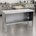 Thumbnail image #4 for John Boos EBOS4-3060 Open Front Enclosed Base Stainless Steel Work Table, 60 x 30 Inch, 14 Gauge