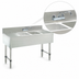 Thumbnail image #4 for Advance Tabco Underbar Basics 48-Inch 2-Compartment Stainless Steel Bar Sink Unit with Dual Drainboards and Deck-Mount Faucet