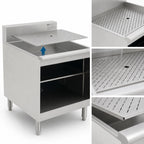 Thumbnail image #4 for Eagle Group 1800 Series WBGR18-18 18-Inch Underbar Glass Rack Storage Unit with Recessed Worktop and Open Front Cabinet Base