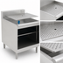 Thumbnail image #4 for Eagle 1800 Series 18-Inch Underbar Glass Rack Storage Unit with Recessed Worktop and Open Front Cabinet Base