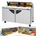 Thumbnail image #4 for Turbo Air Super Deluxe 60-Inch Two-Section Sandwich/Salad Prep Table, 16.0 Cu. Ft., 16-Pan Opening, Rear-Mounted Self-Contained Refrigeration
