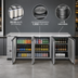 Thumbnail image #4 for Hoshizaki BB95-S Three-Section Reach-In Back Bar Refrigerator with Swing Doors, 95-1/2 Inch, Stainless Steel