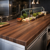 Thumbnail image #4 for John Boos American Black Walnut Countertop for Food Displays, 144 x 38 x 2-1/4 Inches, Varnique Finish