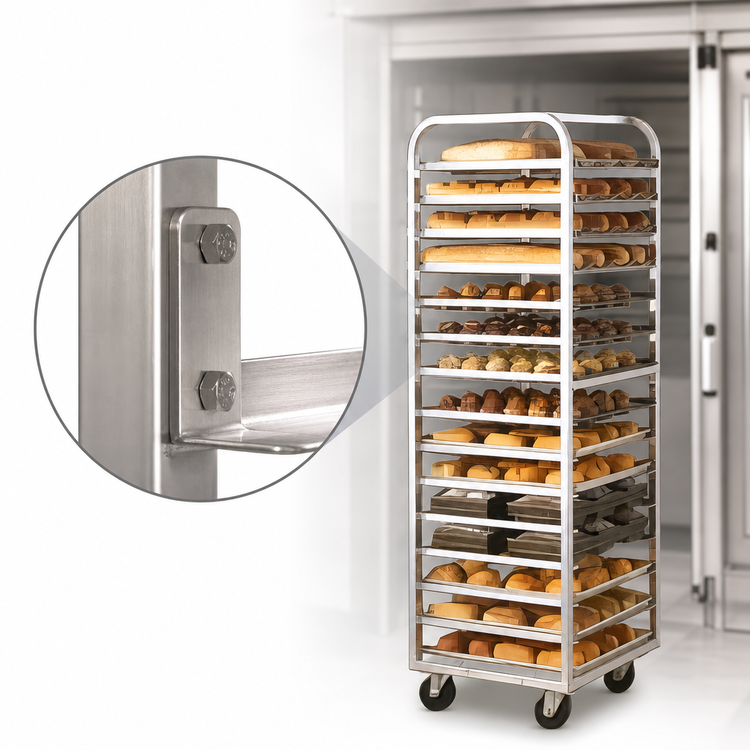 Product image #4 for Adamatic Roll-In Oven Rack with A-Style Lift, Double Side Load, 40-Pan Capacity