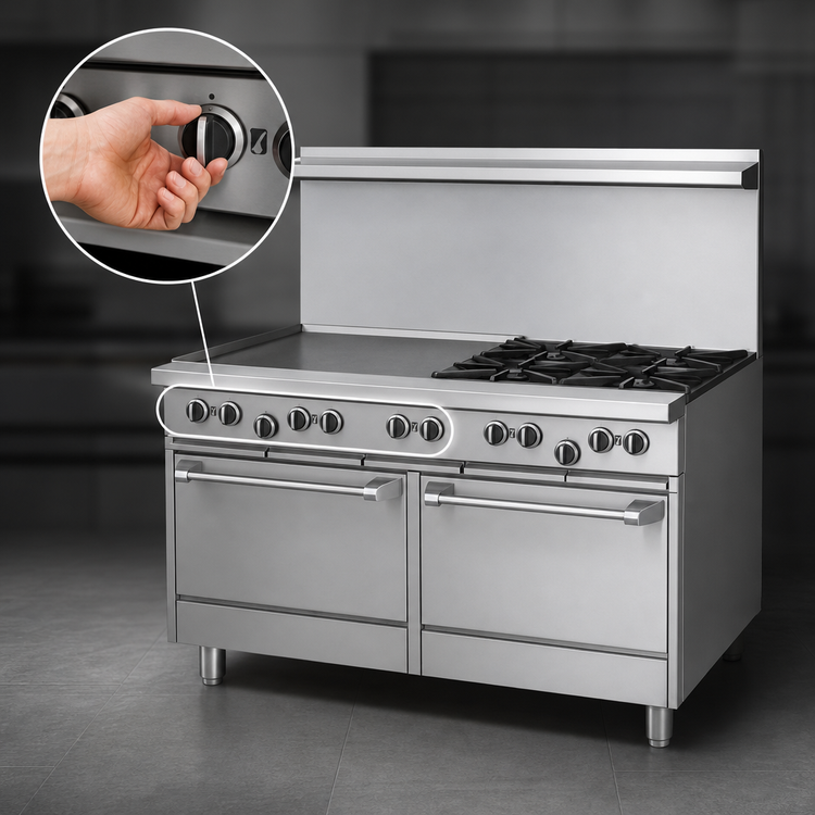 Product image #4 for Garland US Range U Series 60-Inch Gas Restaurant Range with Griddle, Standard Oven, and Storage Base Cabinet