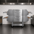 Thumbnail image #4 for Hot Rocks CLASSIC 7022 DOUBLE Double-Stack Natural Gas Stone Conveyor Pizza Oven, Countertop, Touchscreen, 70 x 22 Inch Baking Surface