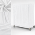 Thumbnail image #4 for Metro White Polyester Banquet Cart Cover with Velcro Fastener, 48 x 24 x 74 Inches