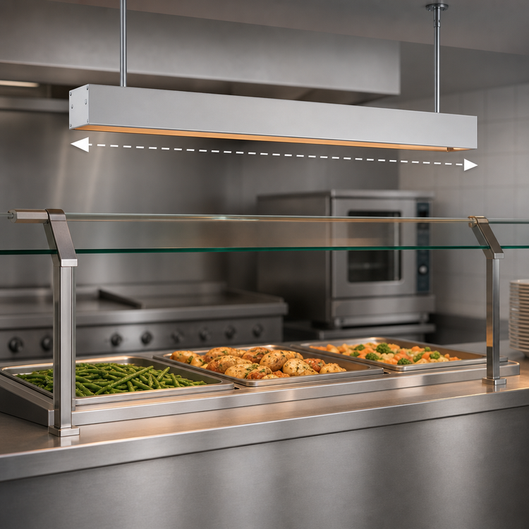 Product image #4 for Hatco Glo-Ray 36-Inch Unlighted Infrared Strip Heater, Single Tubular Metal Heating Rod, 575 Watts