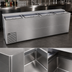 Thumbnail image #4 for Glastender 96-Inch Stainless Steel Deep-Well Flat Top Slide-Top Bottle Cooler with 4 Sliding Doors